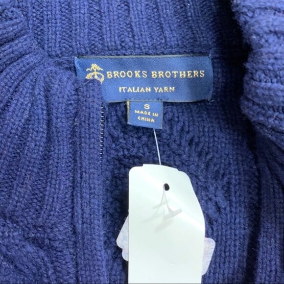 Brooks Brothers Cable Knit Wool Blend ZipUp Jacket - Picture 5 of 6